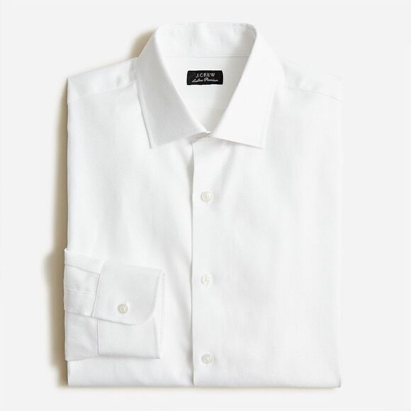 NWT T J. Crew Slim-fit Ludlow Premium fine cotton dress shirt in dobby - Picture 1 of 9